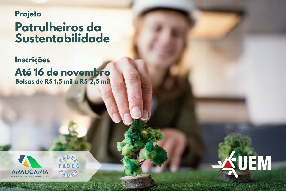 Fadec-UEM seleciona bolsistas para o Patrulheiros da Sustentabilidade